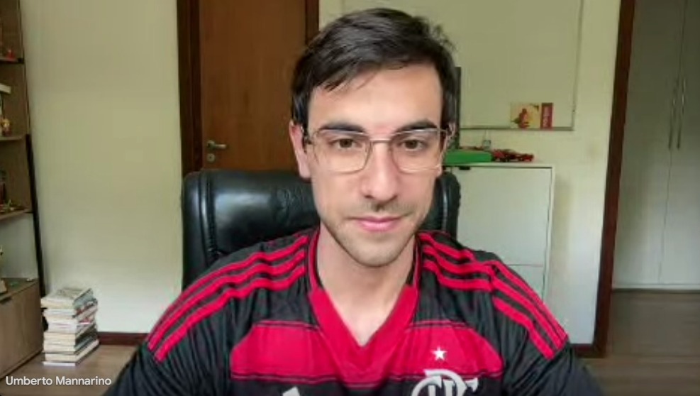 Umberto Mannarino na reunião onde foi feita a entrevista com ele
